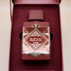 A luxurious bottle of the best perfume elegantly displayed in a striking red box, exuding sophistication and allure.