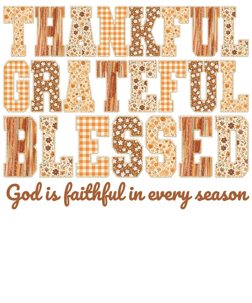 Thankful Grateful Orange